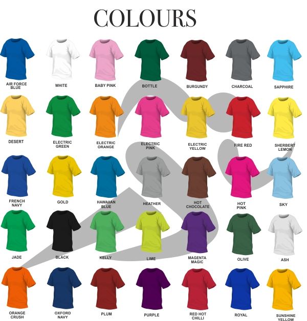Classic T-Shirt Colours