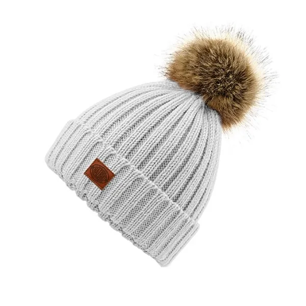 Est. 1919 Fur Pom Pom Chunky Beanie - Image 2