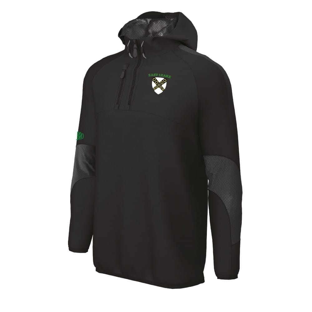 East Leake CC Seniors Cratus 1/4 Zip Hooded Jacket Halbro Sportswear