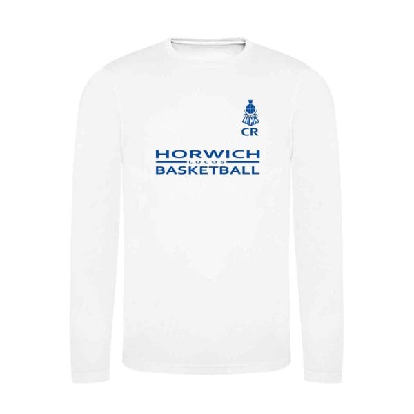 Horwich Basketball Club Seniors Long Sleeve Performance Tee - Image 2